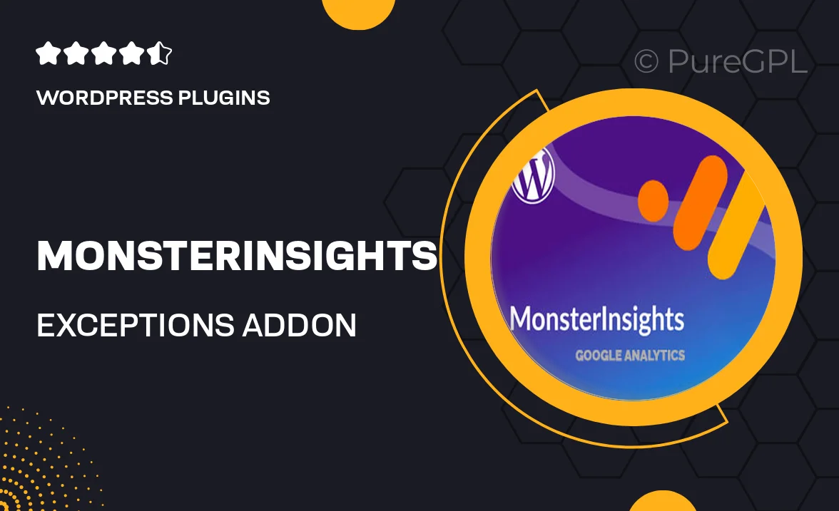 Monsterinsights | Exceptions Addon