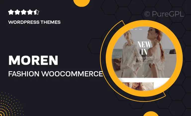 moren fashion woocommerce theme