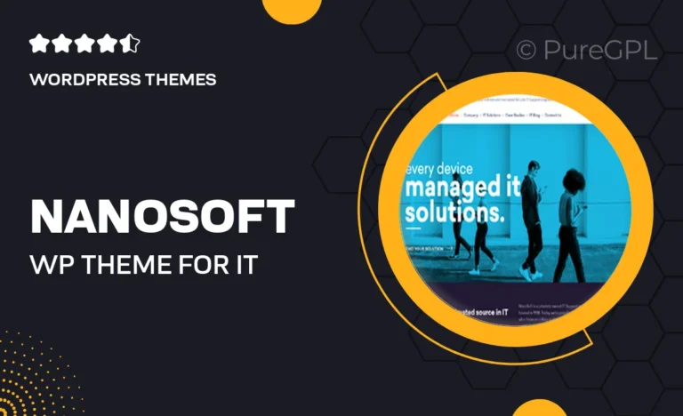 nanosoft wp theme for it solutions and services company