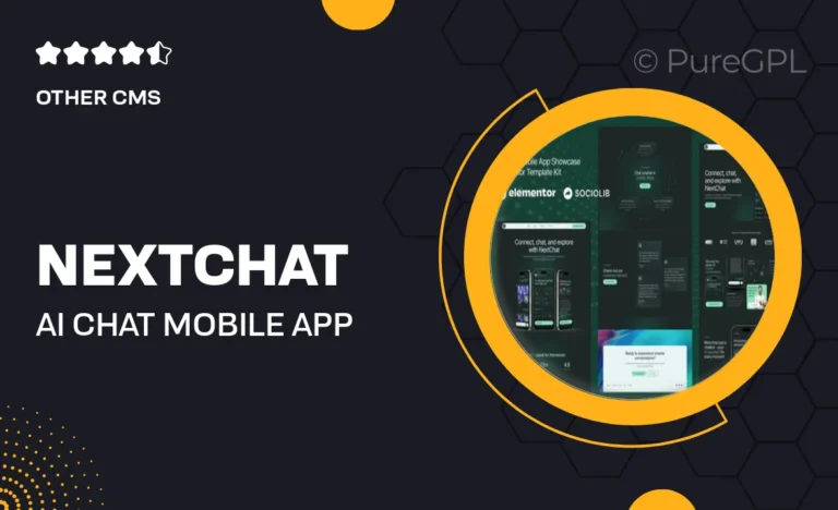 nextchat ai chat mobile app showcase elementor template kit