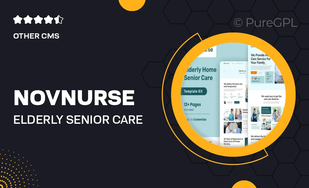 Novnurse – Elderly & Senior Care Services Elementor Template Kit