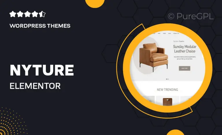 nyture elementor woocommerce theme