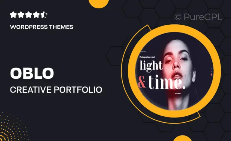oblo creative portfolio agency wordpress theme