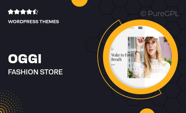 oggi fashion store woocommerce theme
