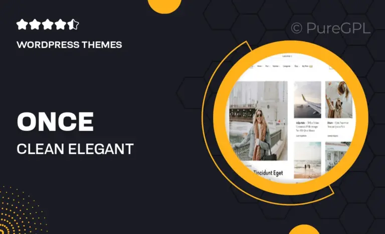 once clean elegant wordpress blog theme