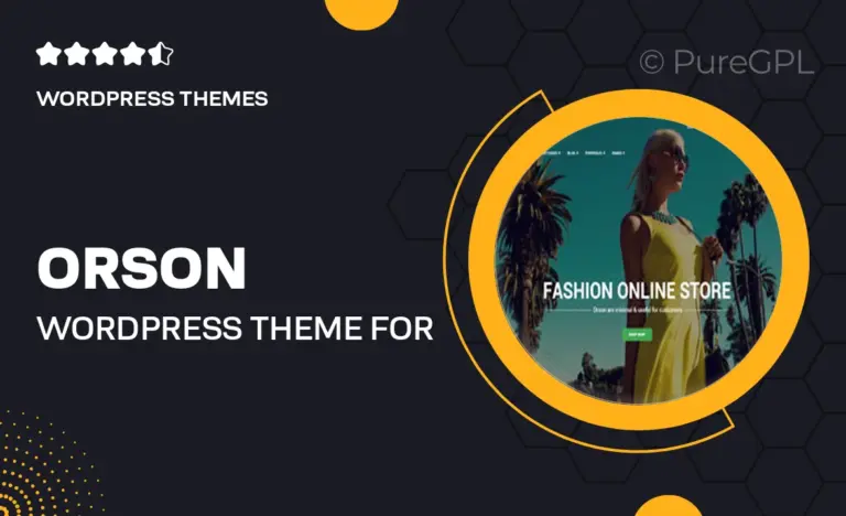orson wordpress theme for online stores