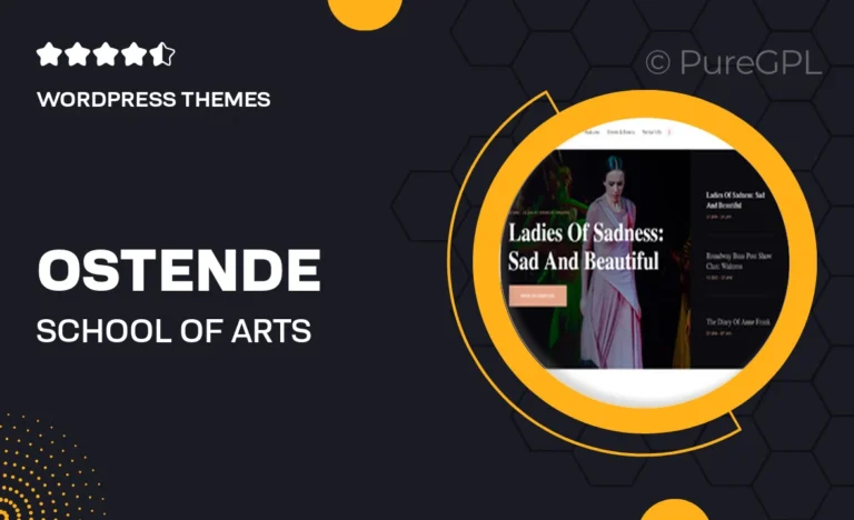 ostende school of arts theater wordpress theme