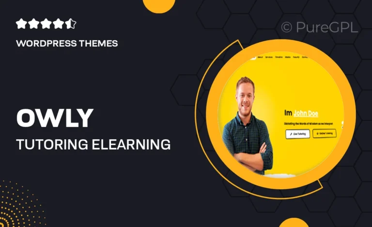owly tutoring elearning wp theme