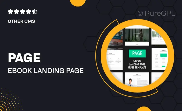 page ebook landing page muse template