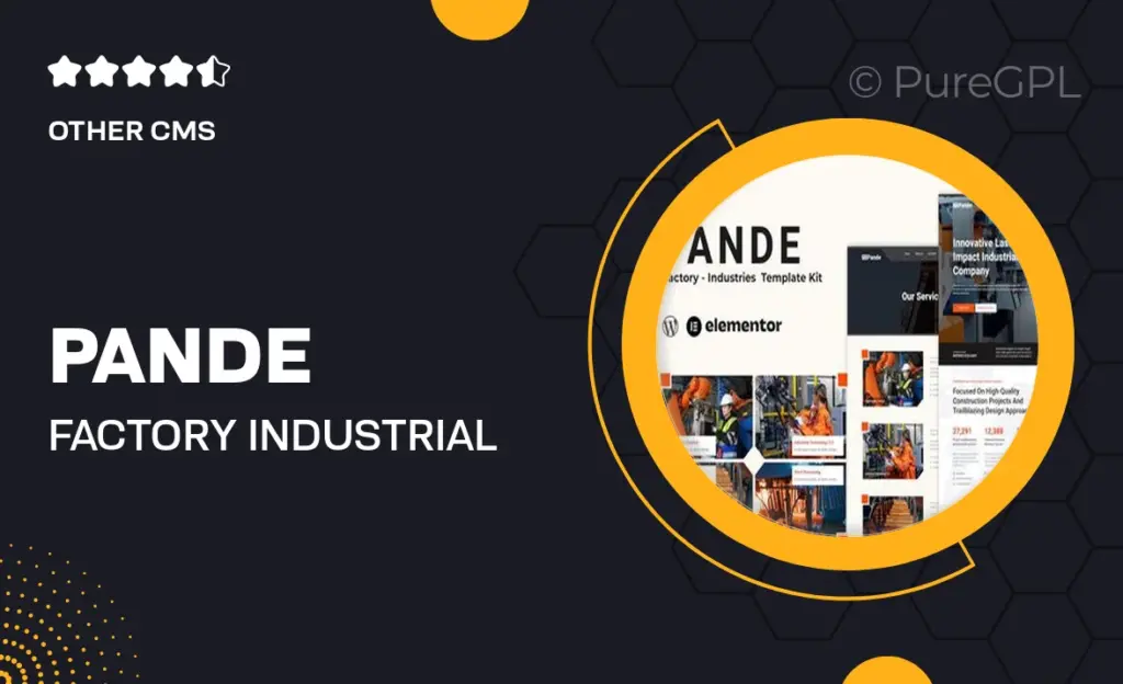 Pande – Factory & Industrial Elementor Template Kit 7 Pande – Factory & Industrial Elementor Template Kit