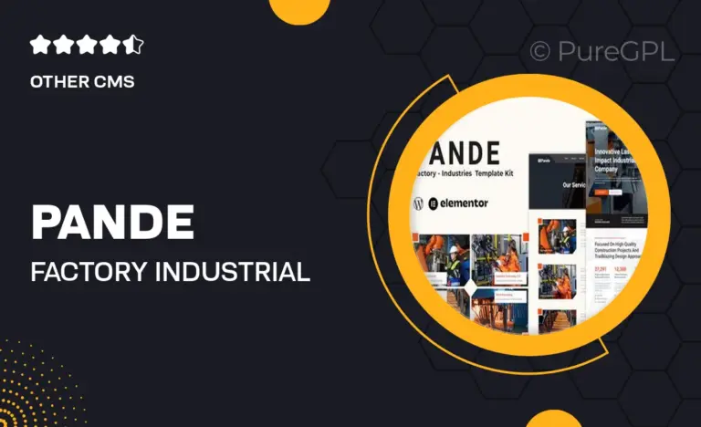 pande factory industrial elementor template kit