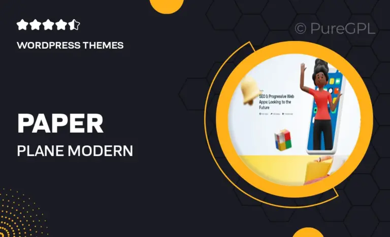 paper plane modern wordpress blog theme