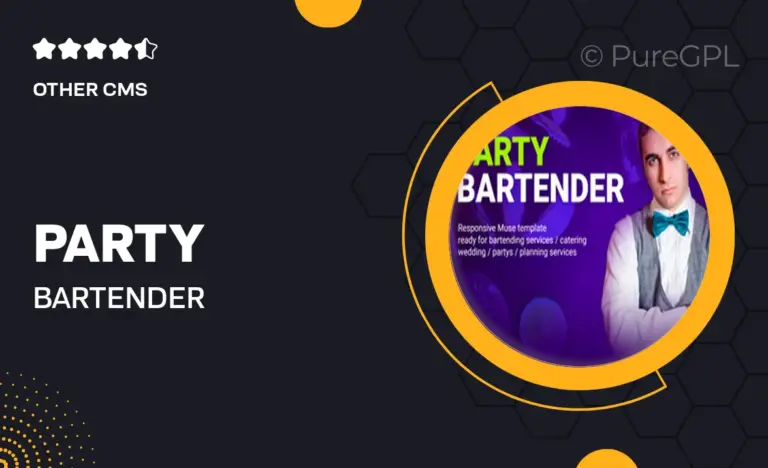 party bartender bartending services catering muse template