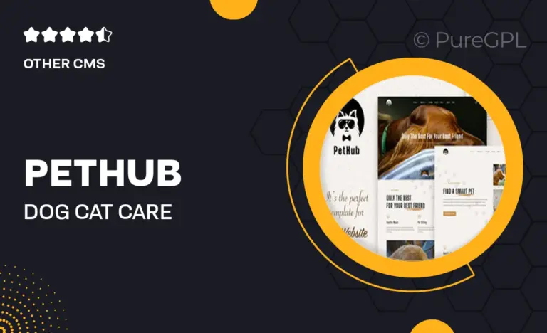 pethub dog cat care veterinary joomla 5 template