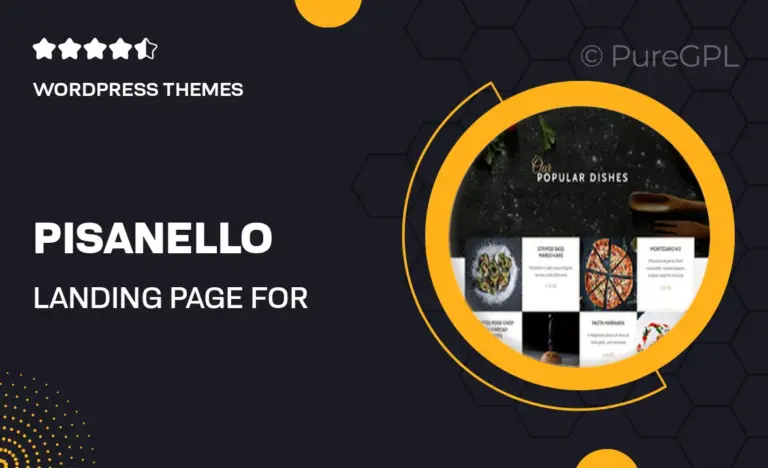pisanello landing page for restaurants