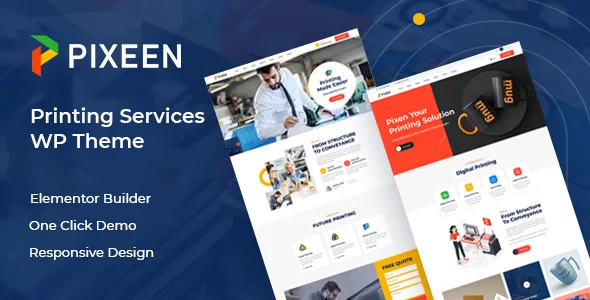 pixeen printing services company wordpress theme rtl 1