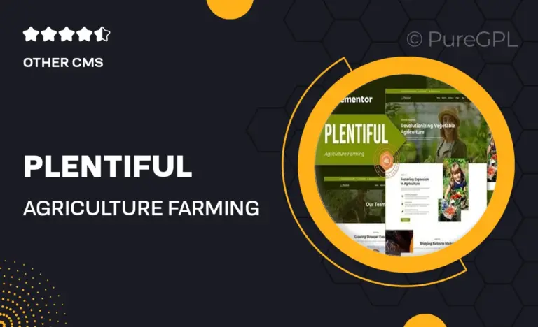 plentiful agriculture farming elementor template kit