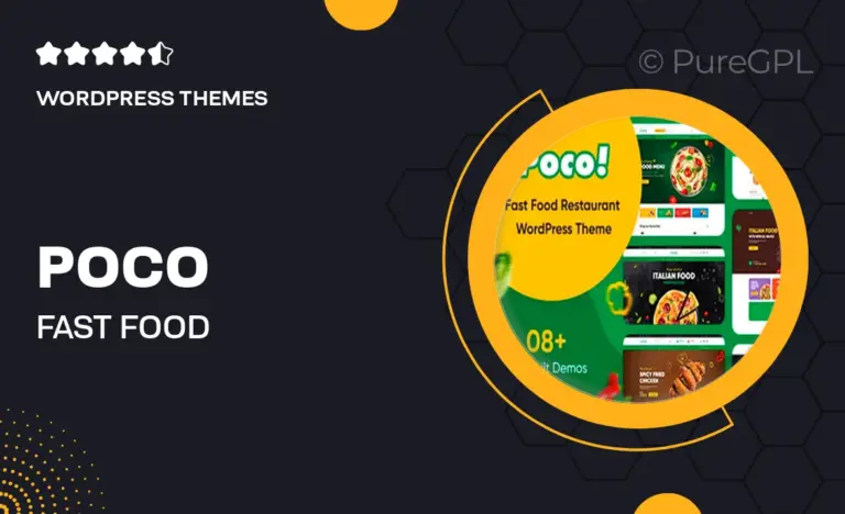 poco fast food restaurant wordpress theme