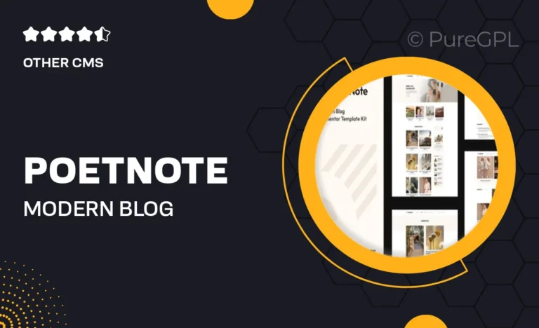 poetnote modern blog elementor pro template kit