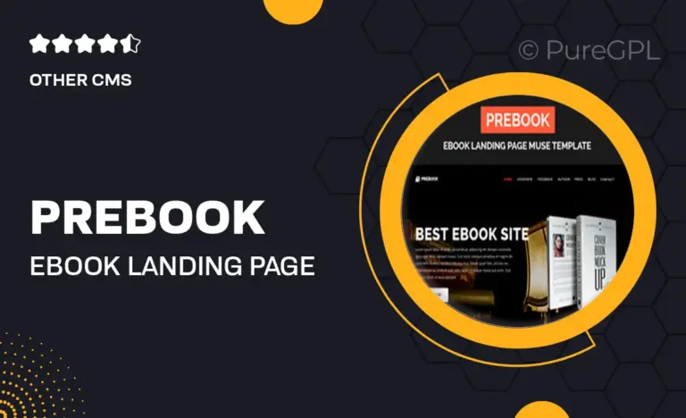 prebook ebook landing page responsive adobe muse