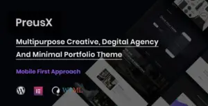 PreusX – Digital Agency And Portfolio WordPress Theme