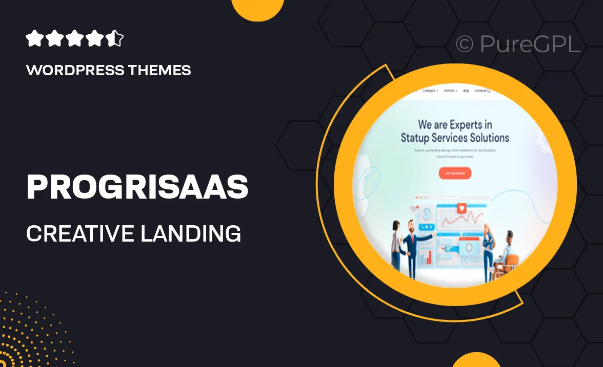 ProgriSaaS – Creative Landing Page WordPress Theme