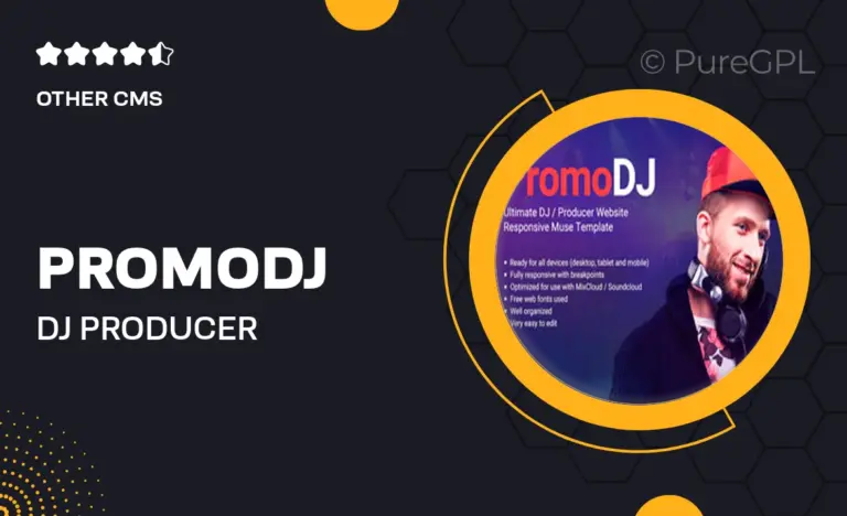 promodj dj producer personal muse site template