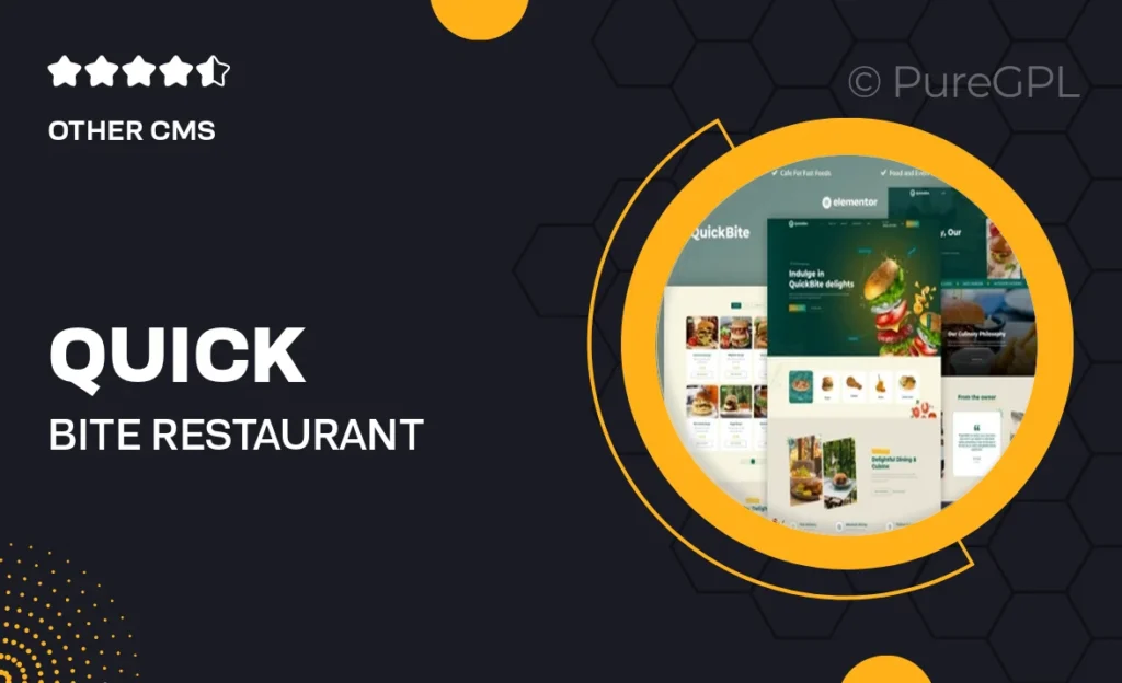 Quick Bite – Restaurant & Cafe Elementor Pro Template Kit 53 Quick Bite – Restaurant & Cafe Elementor Pro Template Kit