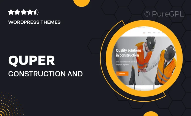 quper construction and architecture wordpress theme