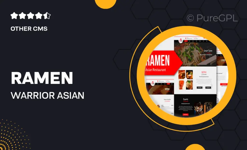 Ramen Warrior – Asian Restaurant Muse Template YR 19 Ramen Warrior – Asian Restaurant Muse Template YR
