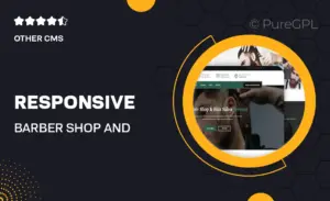 Responsive Barber Shop and Hair Salon Muse Template