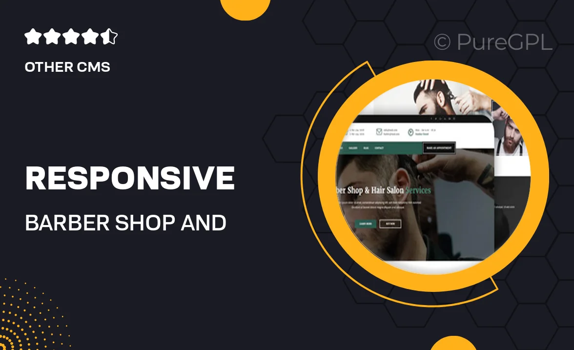 Responsive Barber Shop and Hair Salon Muse Template