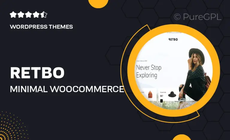 retbo minimal woocommerce wordpress theme