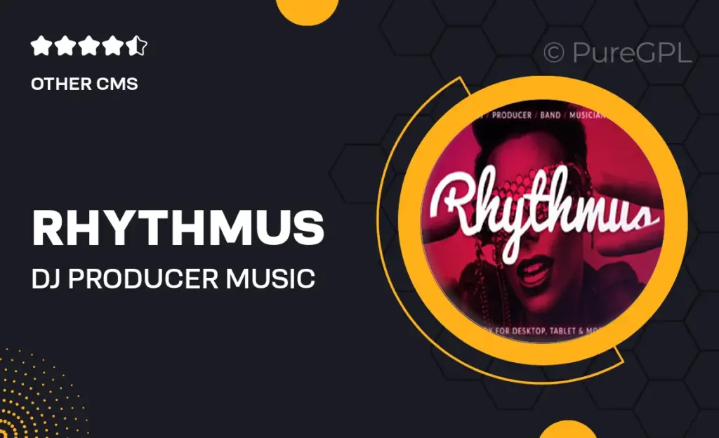 Rhythmus – DJ / Producer Music Muse Template 34 Rhythmus – DJ / Producer Music Muse Template