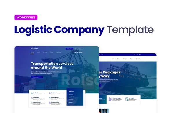 rolso logistic company elementor template kit 1
