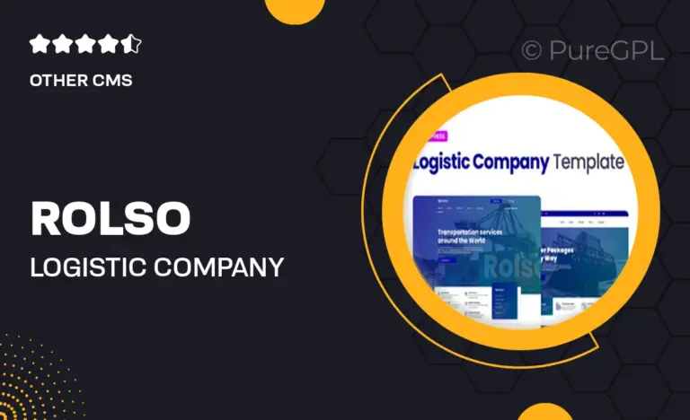 rolso logistic company elementor template kit