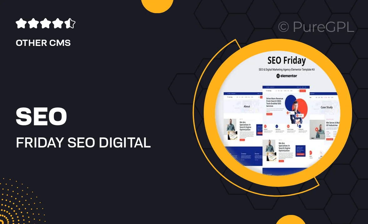 SEO Friday – SEO & Digital Marketing Agency Elementor Pro Template Kit