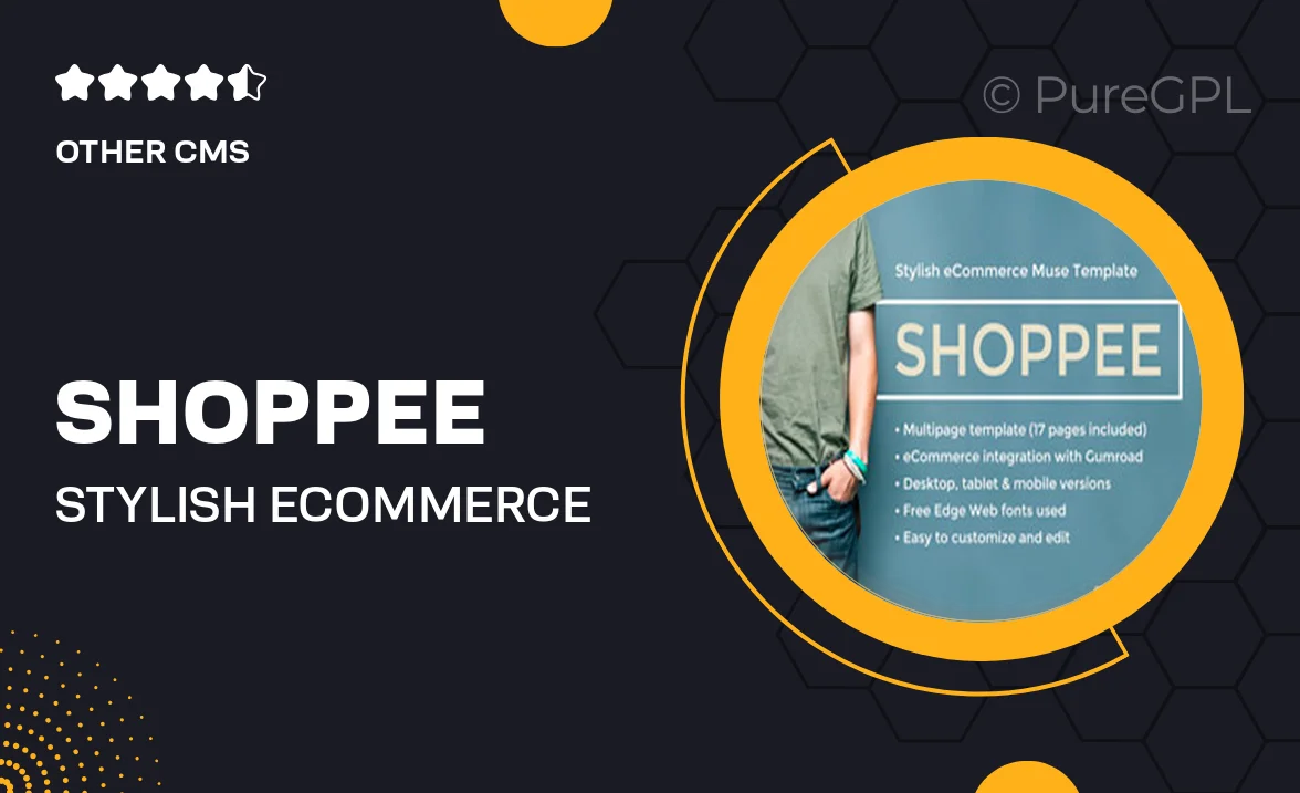 Shoppee – Stylish eCommerce Muse Template