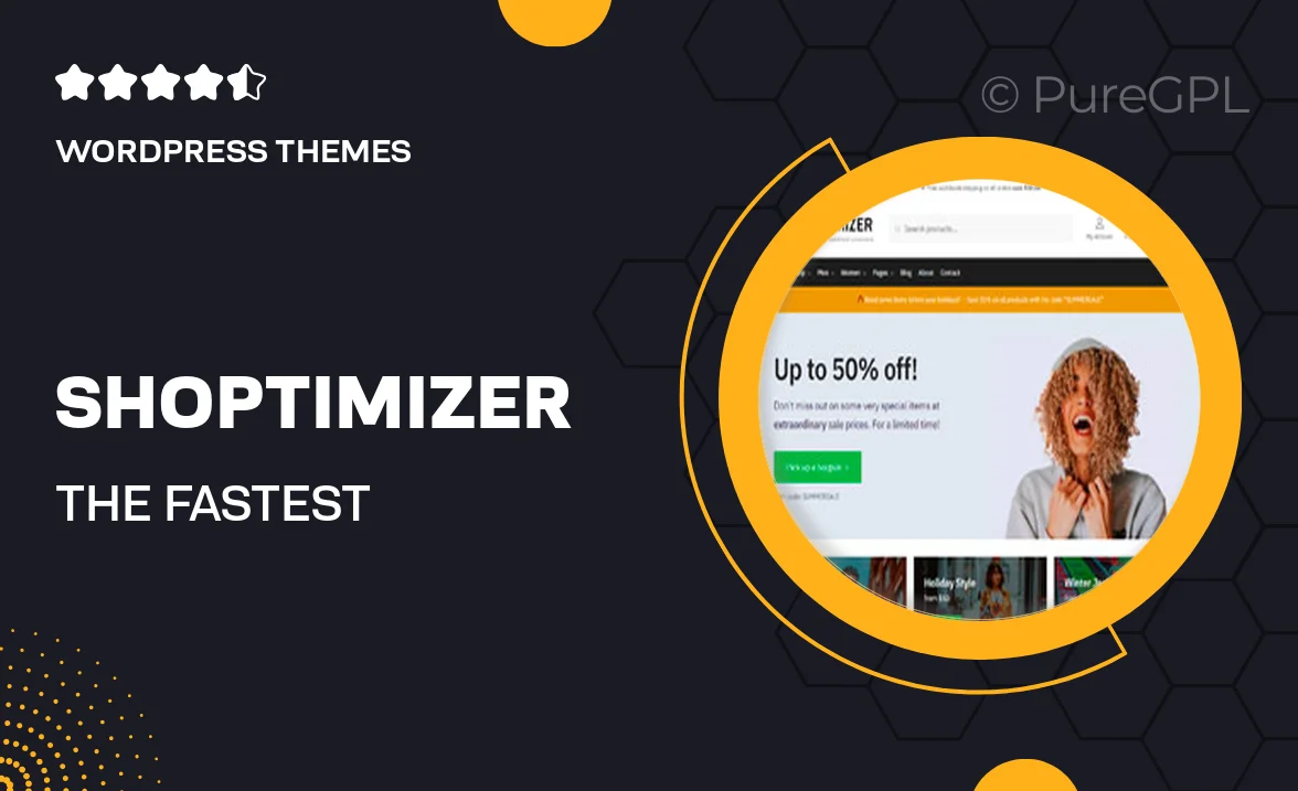 Shoptimizer – The Fastest WooCommerce Theme