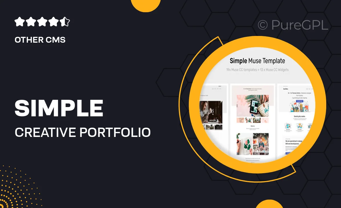 Simple – Creative Portfolio Muse Template