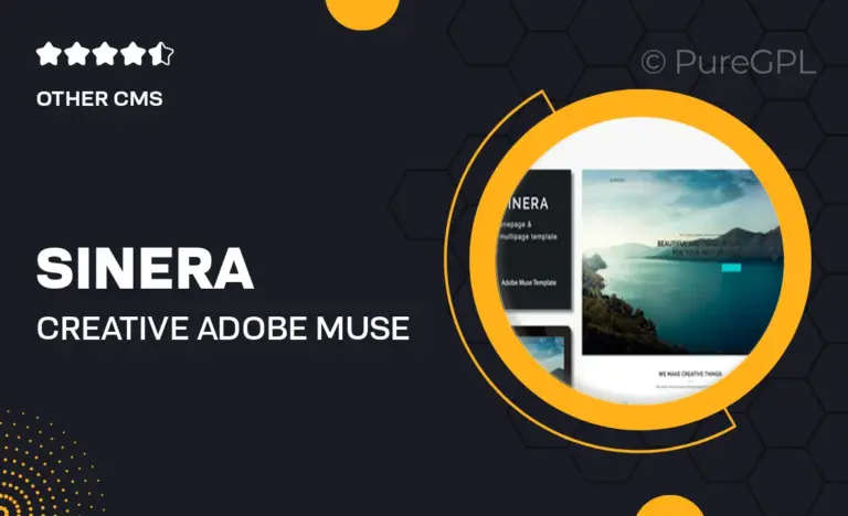 sinera creative adobe muse template