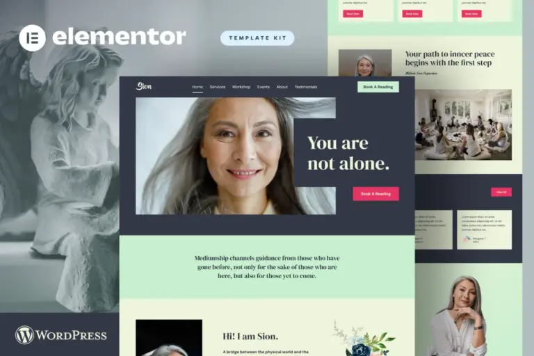 sion psychic medium elementor template kit 1