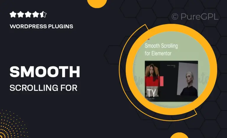 smooth scrolling for elementor