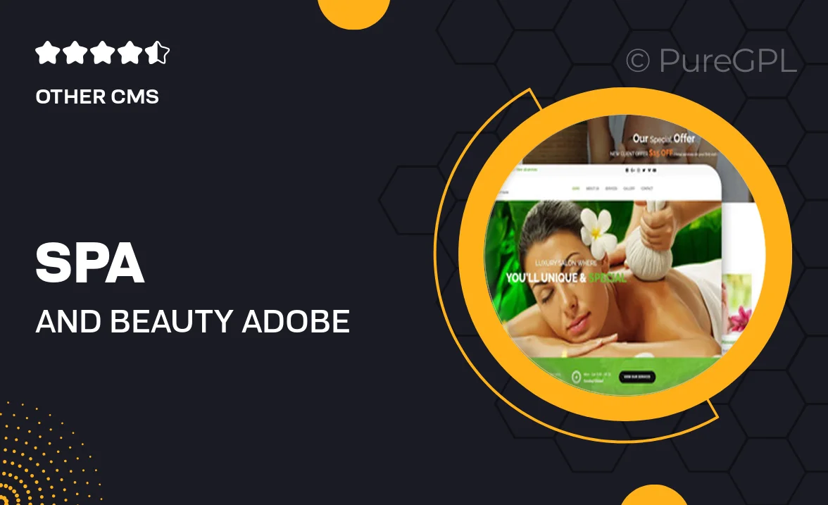 Spa and Beauty Adobe Muse Template