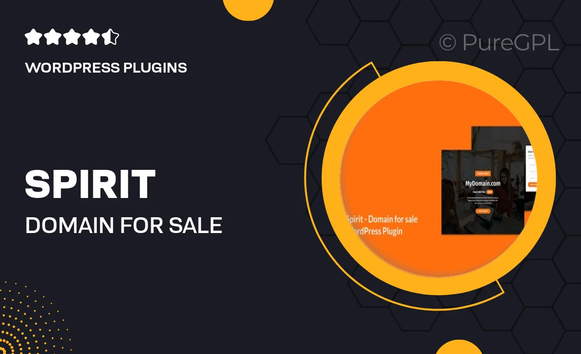 Spirit – Domain for Sale WordPress Plugin