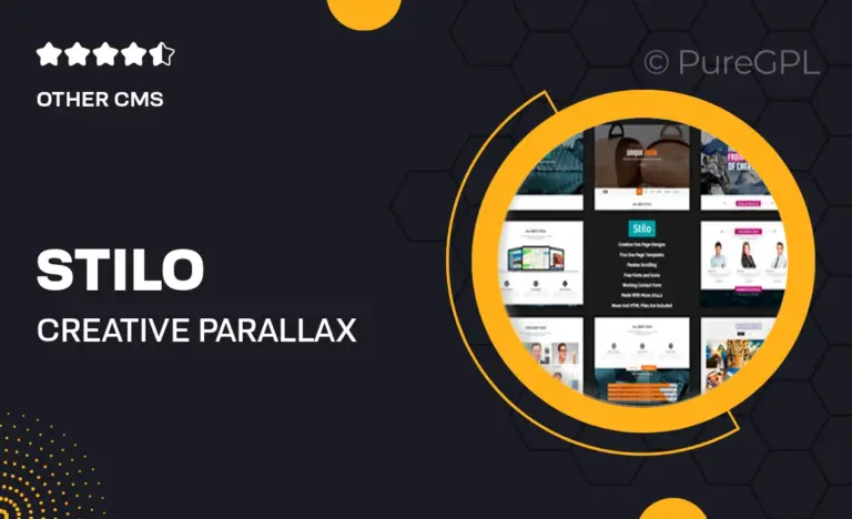 stilo creative parallax one page muse template