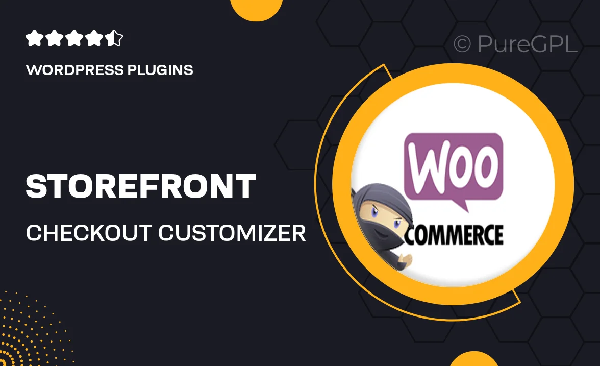 Storefront Checkout Customizer