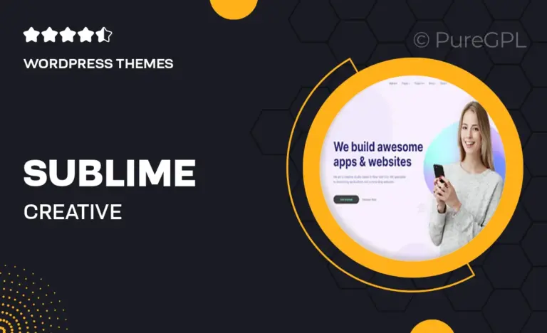 sublime creative multipurpose wordpress theme