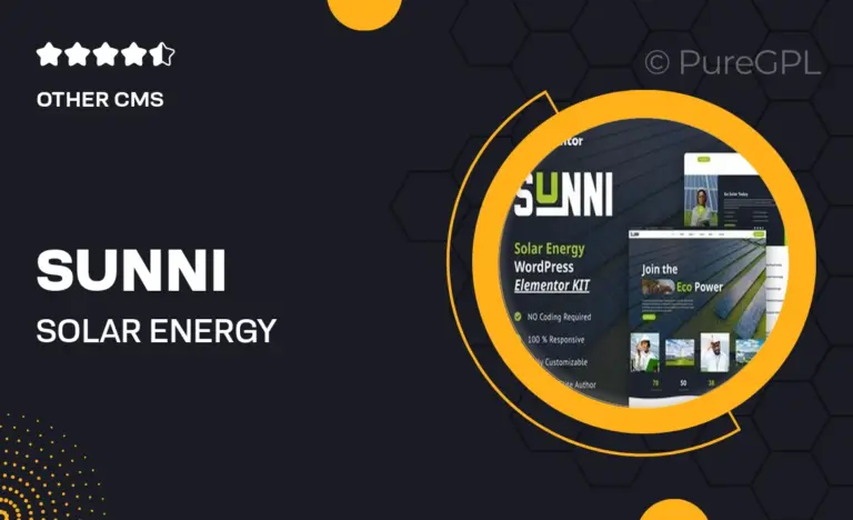 sunni solar energy elementor template kit