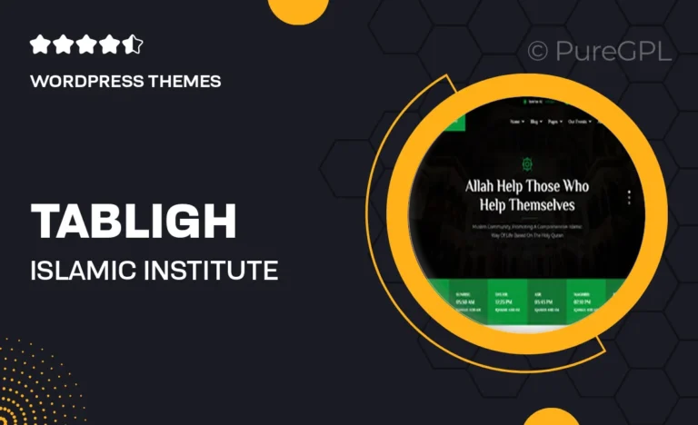 tabligh islamic institute mosque wordpress theme